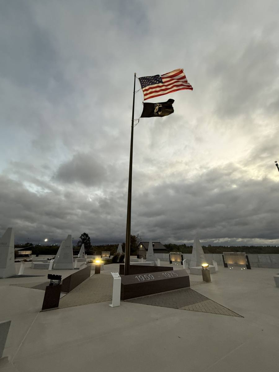 Memorial at dawn, Nebraska Vietnam Veterans Memorial