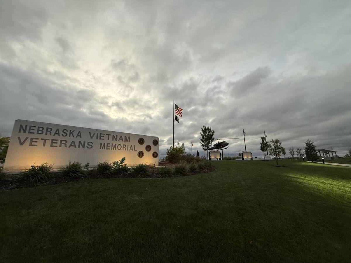 Memorial at dawn, Nebraska Vietnam Veterans Memorial