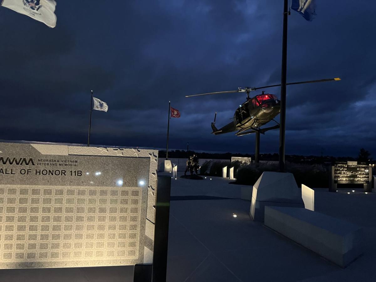 Memorial at dawn, Nebraska Vietnam Veterans Memorial