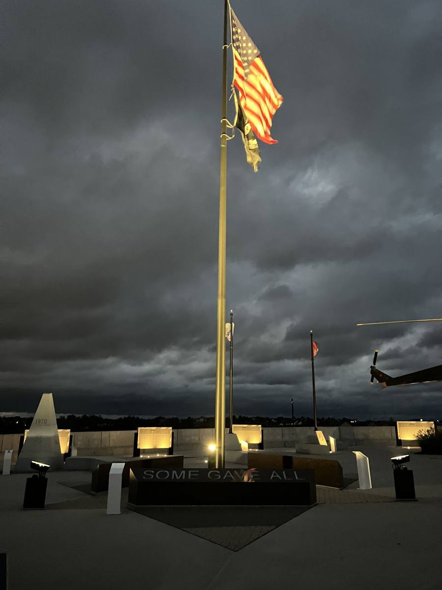 Memorial at dawn, Nebraska Vietnam Veterans Memorial