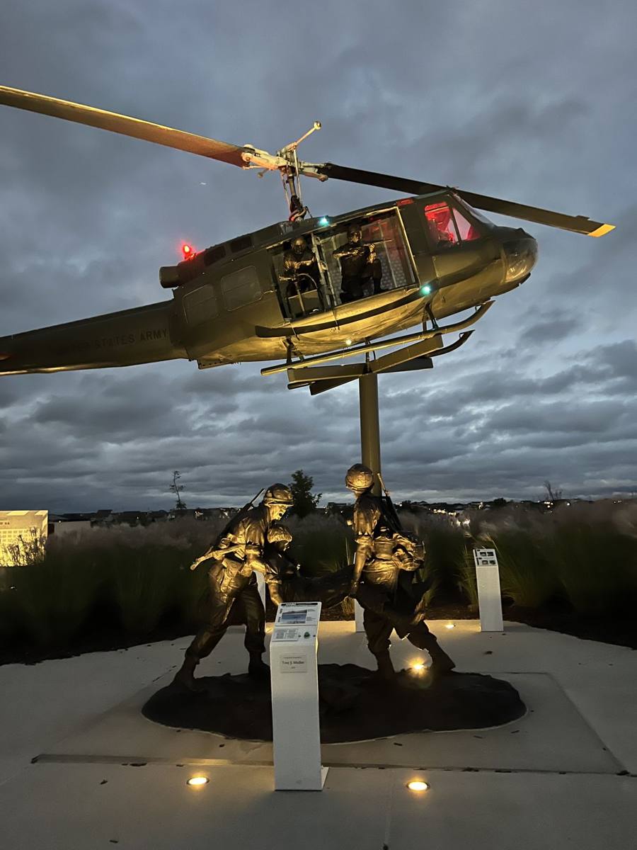 Memorial at dawn, Nebraska Vietnam Veterans Memorial