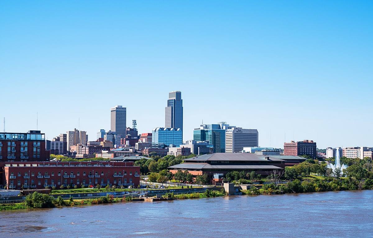 The downtown Omaha skyline